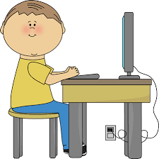 boy using computer 
